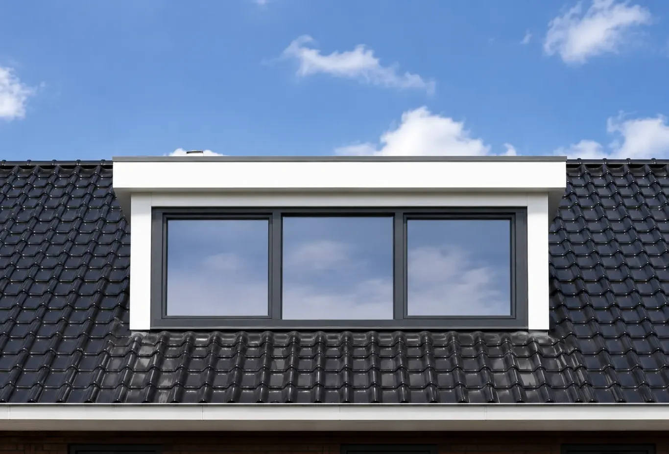 Prefab dakkapel op schuindak