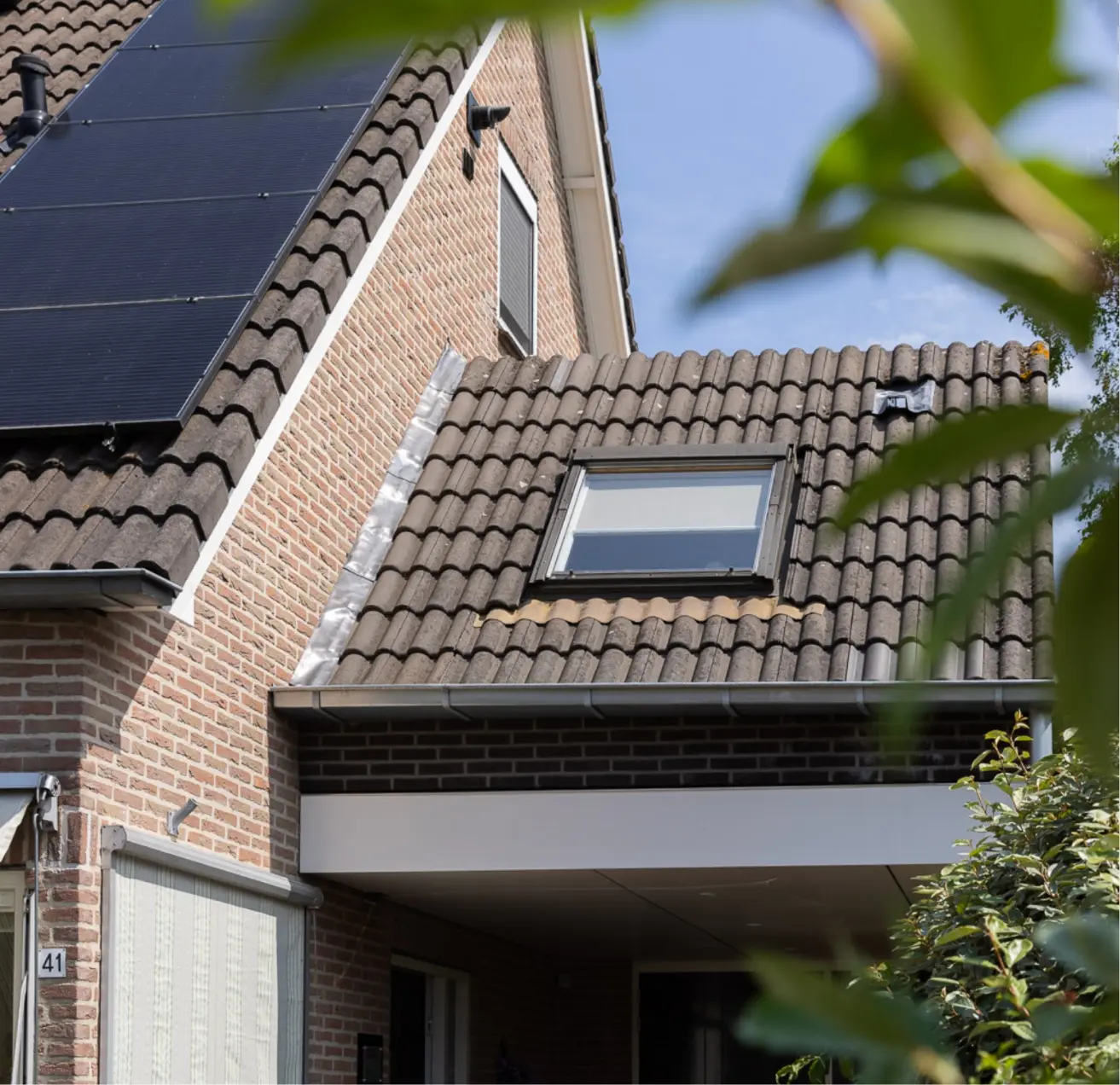Moderne opbouw bij een woning